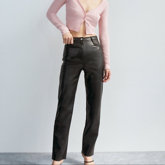 Aritzia Pants - ARITZIA Wilfred Melina Super High Rise Full Length Vegan Leather Pants - NEW